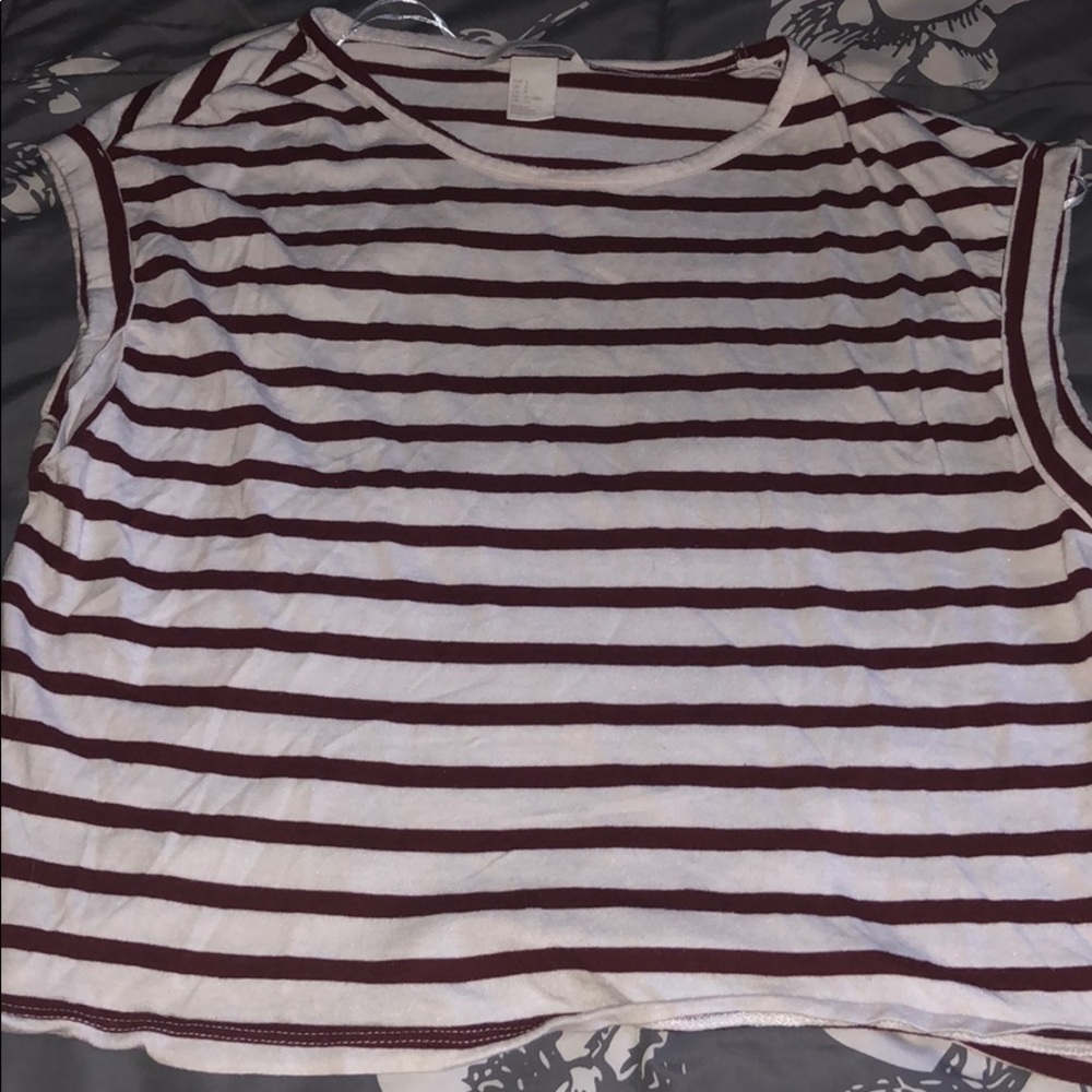Basic Striped Half Sleeve T-Shirt